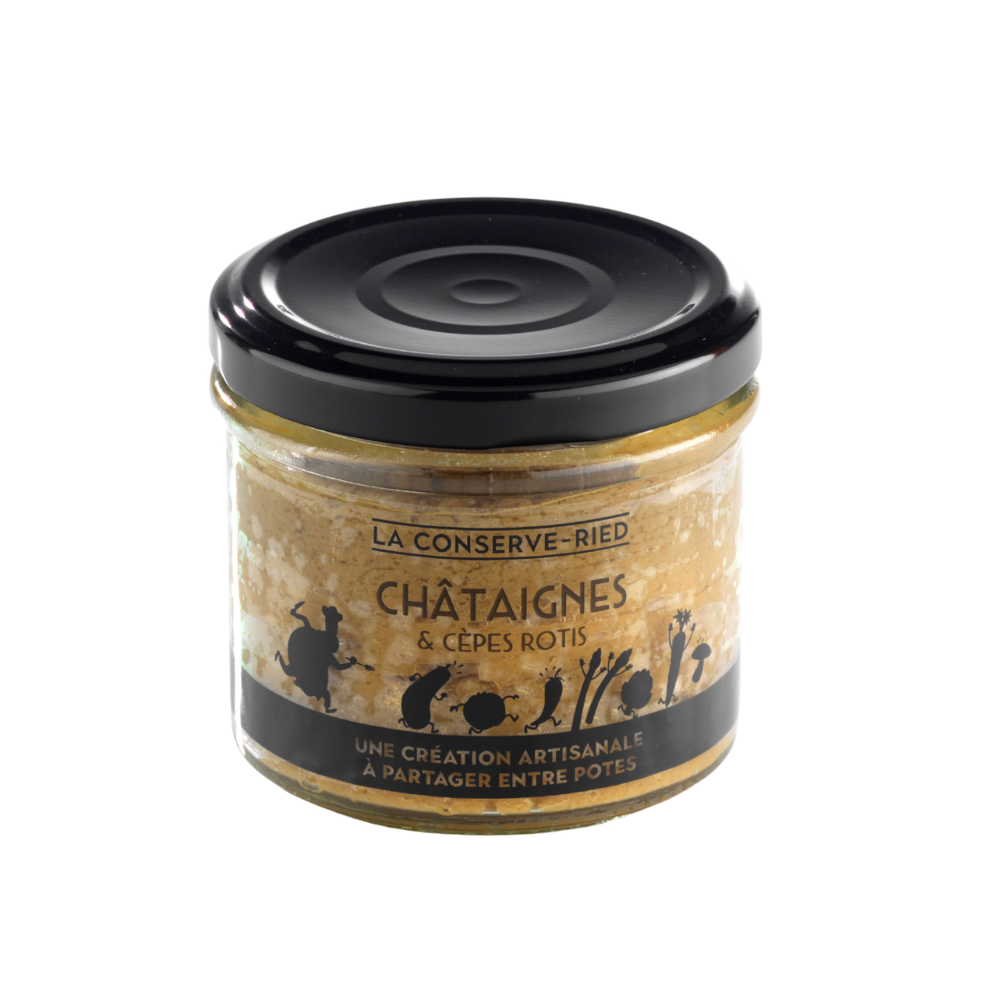 Petit pot apéro châtaigne et cèpes rotis Petit pot apéro châtaigne et cèpes rotis